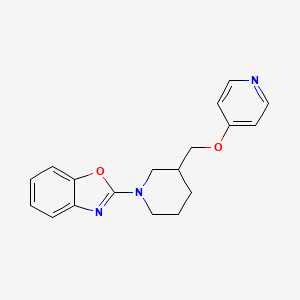 molecular formula C18H19N3O2 B2573812 2-[3-(Pyridin-4-yloxymethyl)piperidin-1-yl]-1,3-benzoxazole CAS No. 2415630-16-7