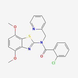 2-chloro-N-(4,7-dimethoxybenzo[d]thiazol-2-yl)-N-(pyridin-2-ylmethyl)benzamide