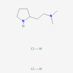molecular formula C8H20Cl2N2 B2573821 Dimethyl[2-(pyrrolidin-2-yl)ethyl]amine dihydrochloride CAS No. 1909316-17-1