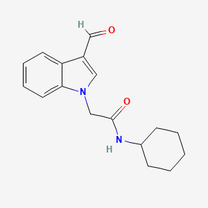 molecular formula C17H20N2O2 B2573824 N-Cyclohexyl-2-(3-formyl-indol-1-yl)-acetamide CAS No. 592546-44-6