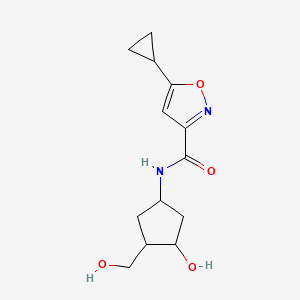 5-cyclopropyl-N-(3-hydroxy-4-(hydroxymethyl)cyclopentyl)isoxazole-3-carboxamide