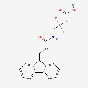 molecular formula C19H17F2NO4 B2573832 4-([(9H-Fluoren-9-ylmethoxy)carbonyl]amino)-3,3-difluorobutanoic acid CAS No. 1936405-79-6