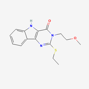 2-ethylsulfanyl-3-(2-methoxyethyl)-5H-pyrimido[5,4-b]indol-4-one