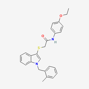 N-(4-ethoxyphenyl)-2-[1-[(2-methylphenyl)methyl]indol-3-yl]sulfanylacetamide
