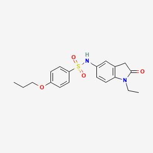 N-(1-ethyl-2-oxoindolin-5-yl)-4-propoxybenzenesulfonamide