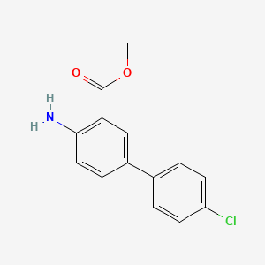 molecular formula C14H12ClNO2 B2573856 4-Amino-4'-chlorobiphenyl-3-carboxylic acid methyl ester CAS No. 946604-96-2