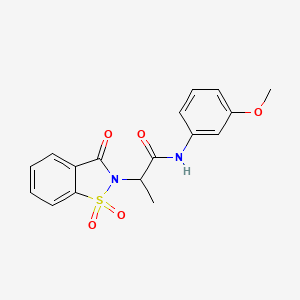 2-(1,1-dioxido-3-oxobenzo[d]isothiazol-2(3H)-yl)-N-(3-methoxyphenyl)propanamide
