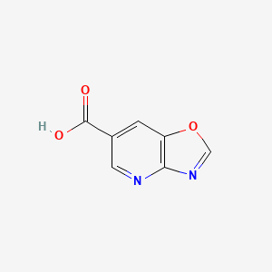 molecular formula C7H4N2O3 B2573860 Oxazolo[4,5-b]pyridine-6-carboxylic acid CAS No. 1448852-05-8