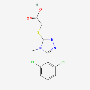 2-[[5-(2,6-Dichlorophenyl)-4-methyl-1,2,4-triazol-3-yl]sulfanyl]acetic acid