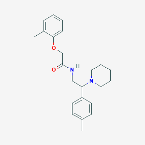 molecular formula C23H30N2O2 B257388 2-(2-methylphenoxy)-N-[2-(4-methylphenyl)-2-(1-piperidinyl)ethyl]acetamide 