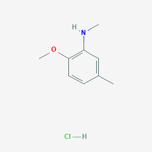 molecular formula C9H14ClNO B2573882 2-甲氧基-N,5-二甲基苯胺；盐酸盐 CAS No. 2375270-94-1