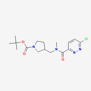 molecular formula C16H23ClN4O3 B2573887 Tert-butyl 3-[[(6-chloropyridazine-3-carbonyl)-methylamino]methyl]pyrrolidine-1-carboxylate CAS No. 2378501-23-4