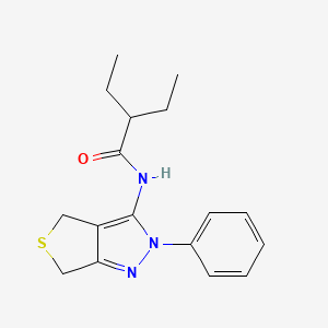 molecular formula C17H21N3OS B2573888 2-ethyl-N-(2-phenyl-4,6-dihydrothieno[3,4-c]pyrazol-3-yl)butanamide CAS No. 392256-13-2