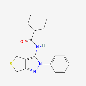 molecular formula C17H21N3OS B2573888 2-乙基-N-(2-苯基-4,6-二氢噻吩并[3,4-c]吡唑-3-基)丁酰胺 CAS No. 392256-13-2