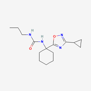 molecular formula C15H24N4O2 B2573891 1-(1-(3-环丙基-1,2,4-恶二唑-5-基)环己基)-3-丙基脲 CAS No. 1396856-15-7