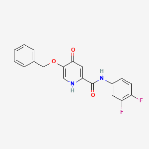 molecular formula C19H14F2N2O3 B2573899 5-(苄氧基)-N-(3,4-二氟苯基)-4-氧代-1,4-二氢吡啶-2-甲酰胺 CAS No. 1021212-73-6
