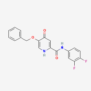 molecular formula C19H14F2N2O3 B2573899 5-(benzyloxy)-N-(3,4-difluorophényl)-4-oxo-1,4-dihydropyridine-2-carboxamide CAS No. 1021212-73-6