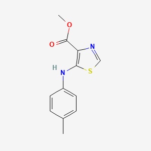 molecular formula C12H12N2O2S B2573905 Methyl 5-(4-methylanilino)-1,3-thiazole-4-carboxylate CAS No. 2248374-65-2