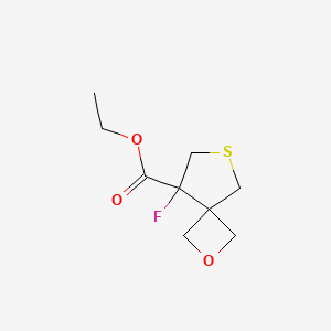 Ethyl 8-fluoro-2-oxa-6-thiaspiro[3.4]octane-8-carboxylate