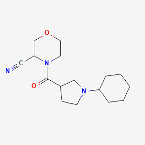 molecular formula C16H25N3O2 B2573919 4-(1-Cyclohexylpyrrolidine-3-carbonyl)morpholine-3-carbonitrile CAS No. 1945909-06-7