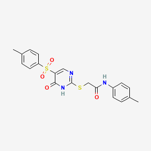 2-((6-oxo-5-tosyl-1,6-dihydropyrimidin-2-yl)thio)-N-(p-tolyl)acetamide