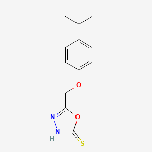 molecular formula C12H14N2O2S B2573935 5-(4-Isopropyl-phenoxymethyl)-[1,3,4]oxadiazole-2-thiol CAS No. 708284-79-1
