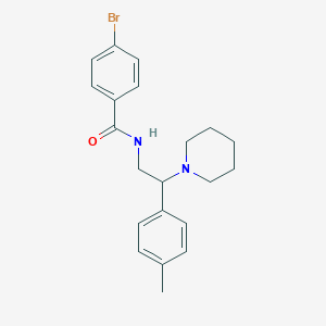 molecular formula C21H25BrN2O B257394 4-bromo-N-[2-(4-methylphenyl)-2-(1-piperidinyl)ethyl]benzamide 
