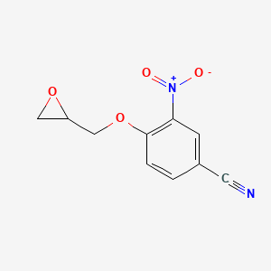 molecular formula C10H8N2O4 B2573942 3-Nitro-4-(oxiran-2-ylmethoxy)benzonitrile CAS No. 227940-83-2