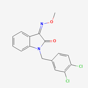 molecular formula C16H12Cl2N2O2 B2573944 (3Z)-1-[(3,4-二氯苯基)甲基]-3-甲氧基亚氨基吲哚-2-酮 CAS No. 477853-28-4