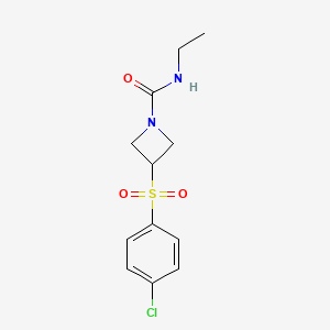 3-((4-chlorophenyl)sulfonyl)-N-ethylazetidine-1-carboxamide