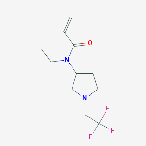 molecular formula C11H17F3N2O B2573947 N-Ethyl-N-[1-(2,2,2-trifluoroethyl)pyrrolidin-3-yl]prop-2-enamide CAS No. 2411286-05-8