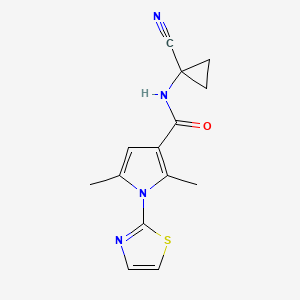 N-(1-Cyanocyclopropyl)-2,5-dimethyl-1-(1,3-thiazol-2-yl)pyrrole-3-carboxamide