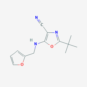 2-Tert-butyl-5-[(2-furylmethyl)amino]-1,3-oxazole-4-carbonitrile