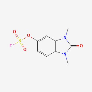 molecular formula C9H9FN2O4S B2573965 5-Fluorosulfonyloxy-1,3-dimethyl-2-oxobenzimidazole CAS No. 2411261-94-2