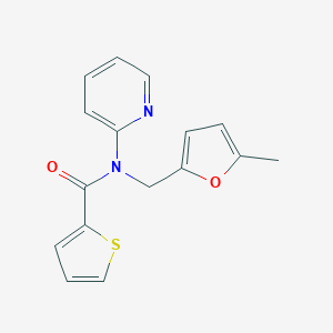molecular formula C16H14N2O2S B257397 N-[(5-methyl-2-furyl)methyl]-N-pyridin-2-ylthiophene-2-carboxamide 
