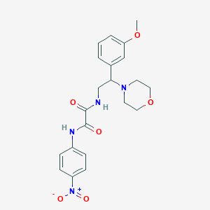 molecular formula C21H24N4O6 B2573975 N1-(2-(3-methoxyphenyl)-2-morpholinoethyl)-N2-(4-nitrophenyl)oxalamide CAS No. 941976-28-9