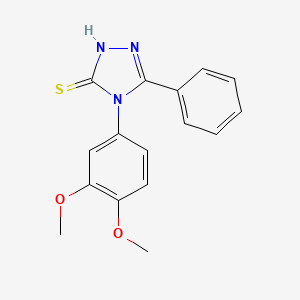 4-(3,4-dimethoxyphenyl)-5-phenyl-4H-1,2,4-triazole-3-thiol