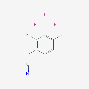 molecular formula C10H7F4N B2573999 2-Fluoro-4-methyl-3-(trifluoromethyl)phenylacetonitrile CAS No. 1823323-72-3