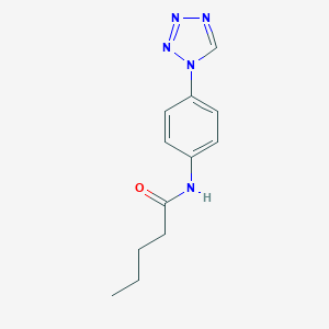 molecular formula C12H15N5O B257400 N-[4-(1H-tetrazol-1-yl)phenyl]pentanamide 