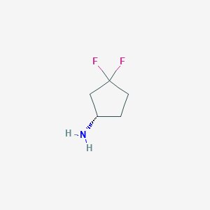 molecular formula C5H9F2N B2574000 (1S)-3,3-Difluorocyclopentan-1-amine CAS No. 1408278-23-8