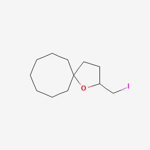 molecular formula C12H21IO B2574007 2-(Iodomethyl)-1-oxaspiro[4.7]dodecane CAS No. 1864547-58-9