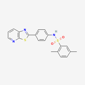 2,5-dimethyl-N-(4-(thiazolo[5,4-b]pyridin-2-yl)phenyl)benzenesulfonamide