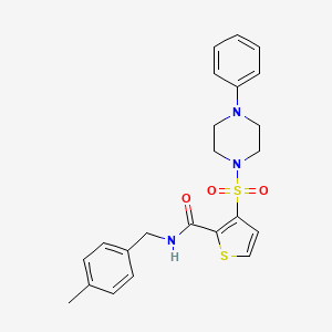 N-(4-methylbenzyl)-3-[(4-phenylpiperazin-1-yl)sulfonyl]thiophene-2-carboxamide