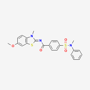 (E)-N-(6-methoxy-3-methylbenzo[d]thiazol-2(3H)-ylidene)-4-(N-methyl-N-phenylsulfamoyl)benzamide