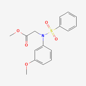 Methyl N-(3-methoxyphenyl)-N-(phenylsulfonyl)glycinate