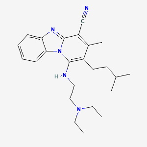 1-{[2-(Diethylamino)ethyl]amino}-3-methyl-2-(3-methylbutyl)pyrido[1,2-a]benzimidazole-4-carbonitrile
