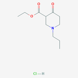 molecular formula C11H20ClNO3 B2574031 Ethyl 4-oxo-1-propylpiperidine-3-carboxylate hydrochloride CAS No. 1082723-76-9