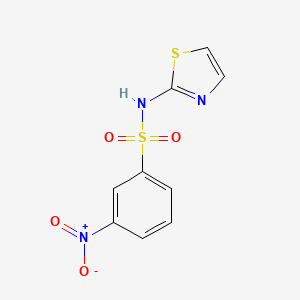molecular formula C9H7N3O4S2 B2574043 3-nitro-N-(1,3-thiazol-2-yl)benzenesulfonamide CAS No. 146374-22-3