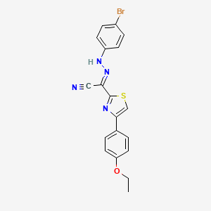 (2E)-N-(4-bromoanilino)-4-(4-ethoxyphenyl)-1,3-thiazole-2-carboximidoyl cyanide