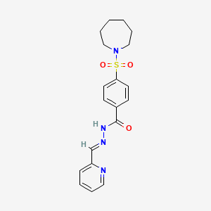 (E)-4-(azepan-1-ylsulfonyl)-N'-(pyridin-2-ylmethylene)benzohydrazide